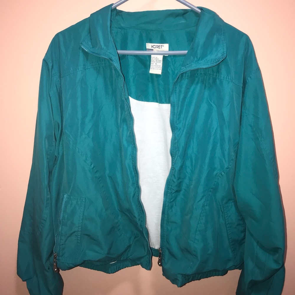 Vintage turquoise windbreaker